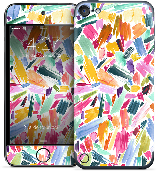 Colorful Abstract Strokes iPod Skin