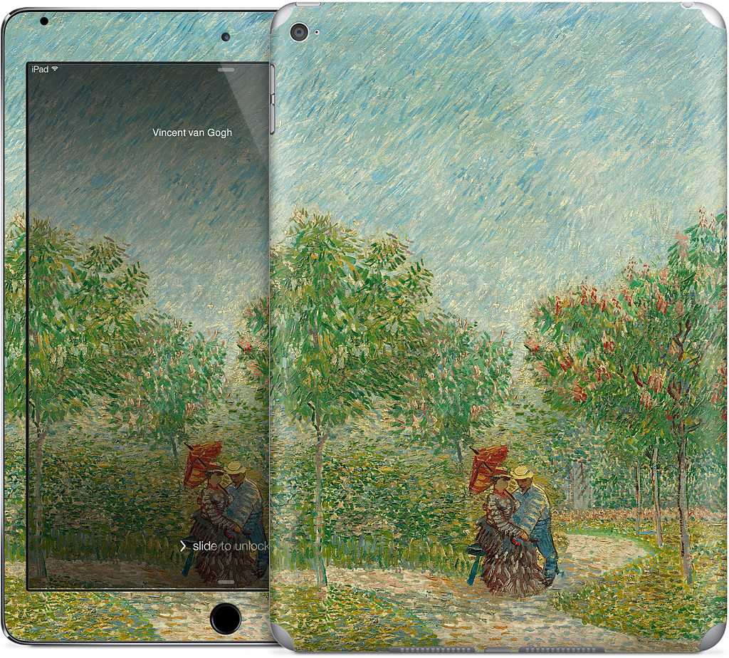 Garden with Courting Couples iPad Skin