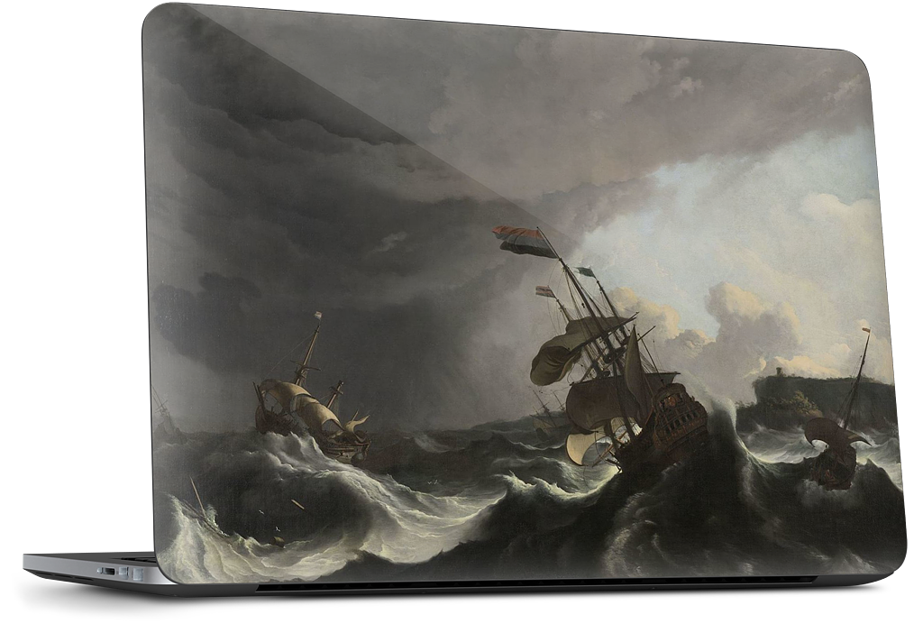 Warships During a Storm Dell Laptop Skin