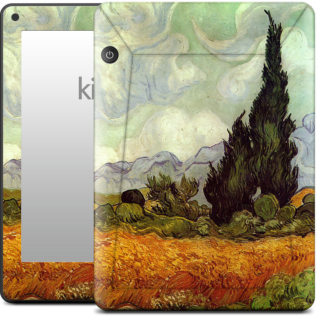 A Wheatfield with Cypresses Kindle Skin