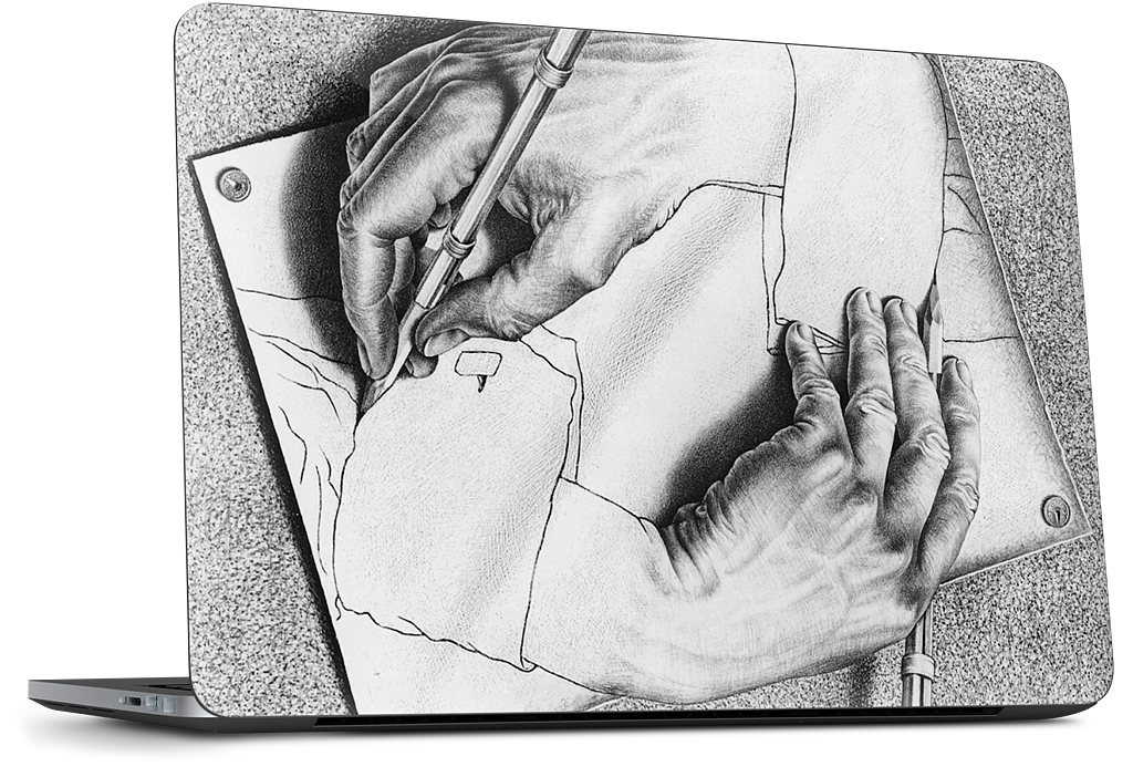 Drawing Hands Dell Laptop Skin