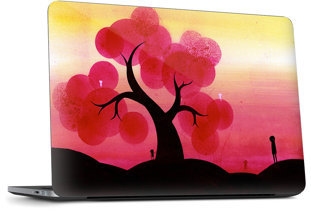Red Blossoms Dell Laptop Skin