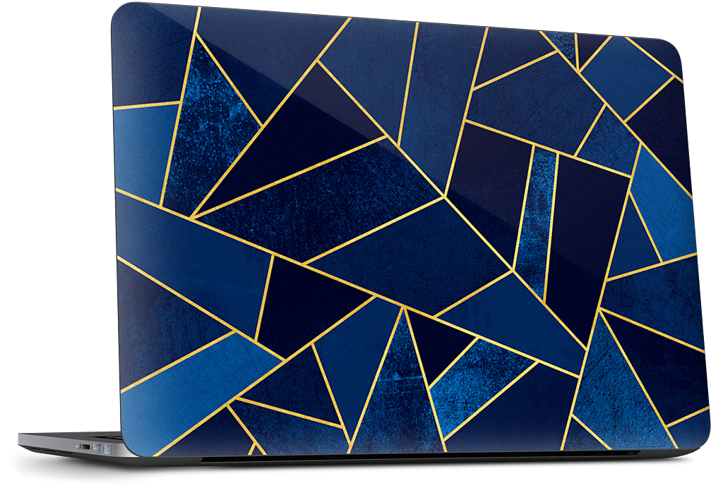 Blue Stone / Gold Lines Dell Laptop Skin