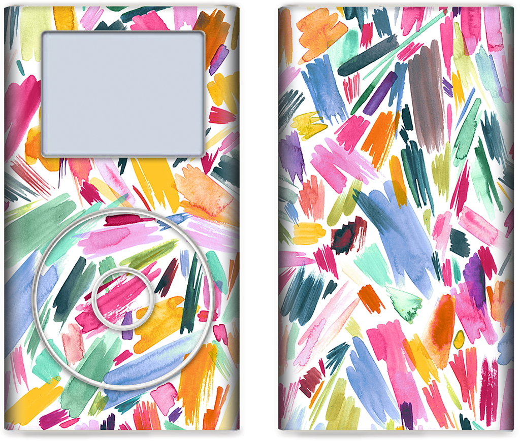 Colorful Abstract Strokes iPod Skin