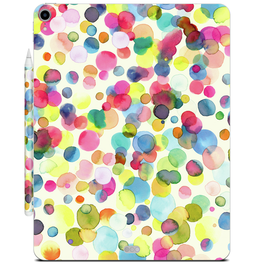 Watercolor Colorful Drops iPad Skin