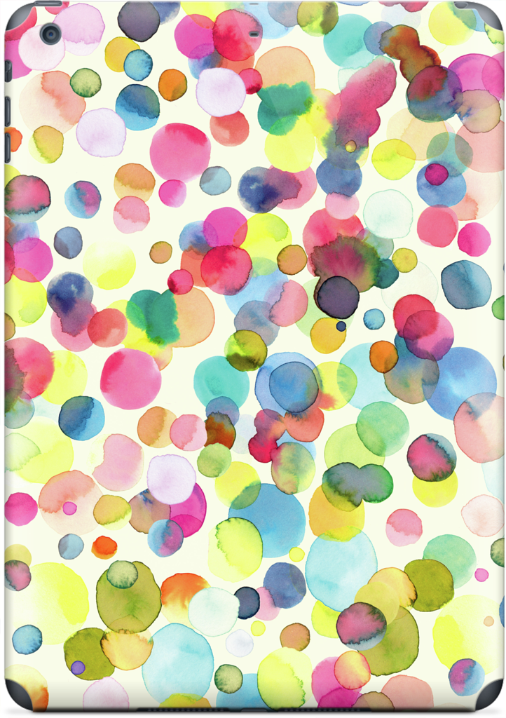 Watercolor Colorful Drops iPad Skin
