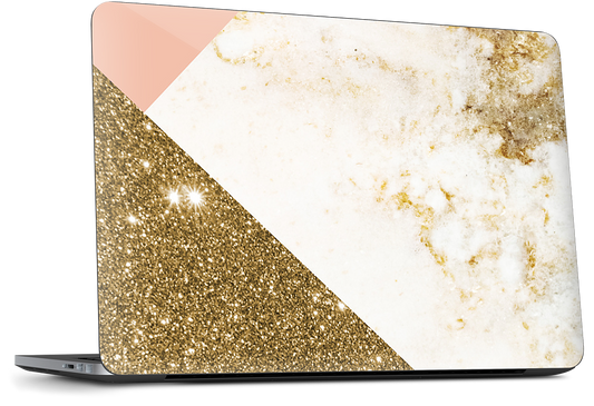 Gold Marble Collage  Dell Laptop Skin