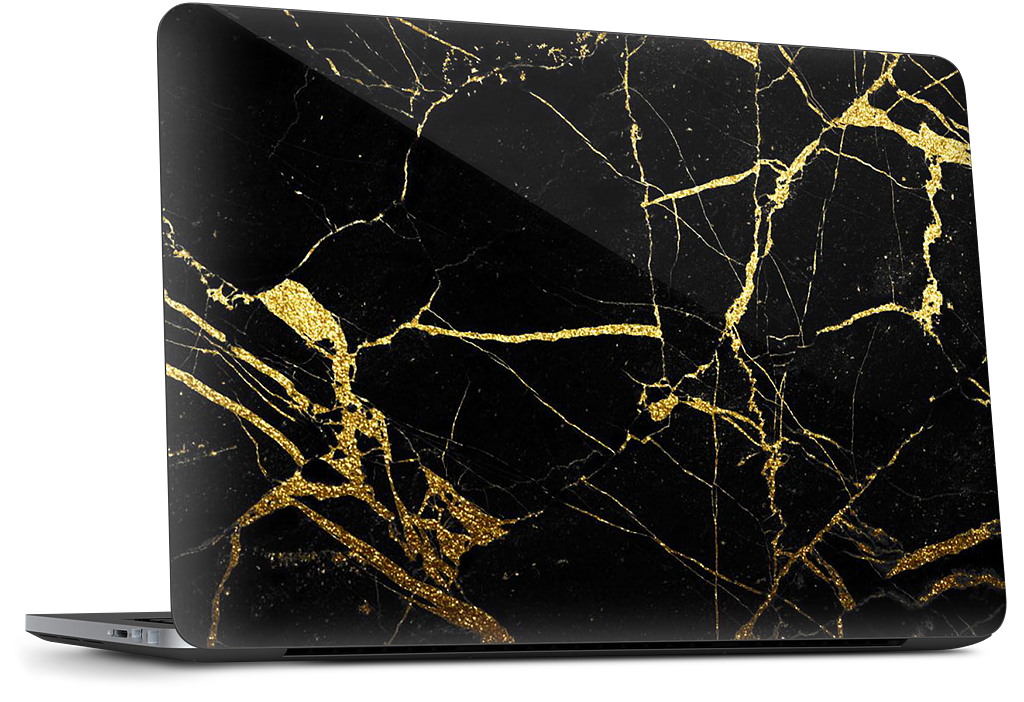 Black and Gold Marble Dell Laptop Skin