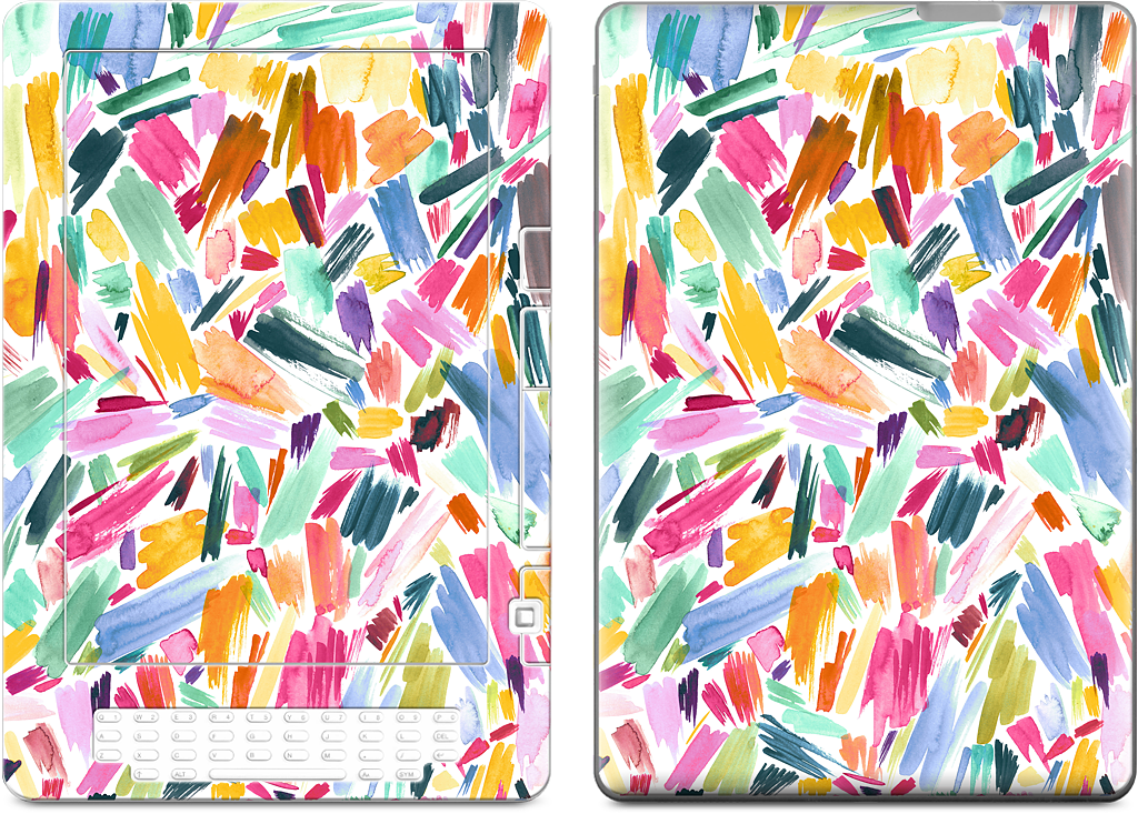 Colorful Abstract Strokes Kindle Skin