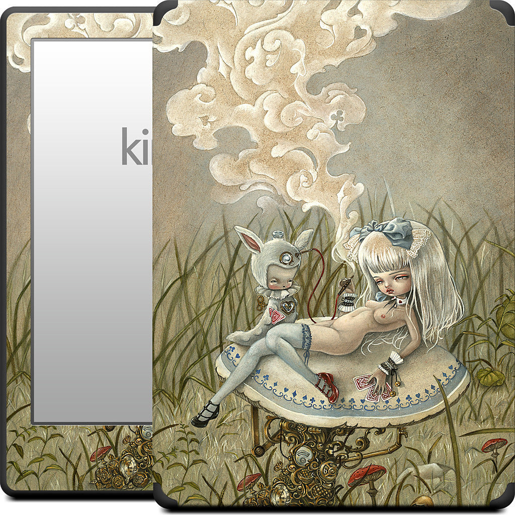 Alice and the Caterpillar Kindle Skin