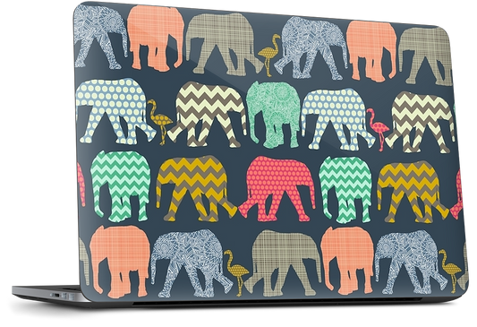 baby elephants and flamingos Dell Laptop Skin