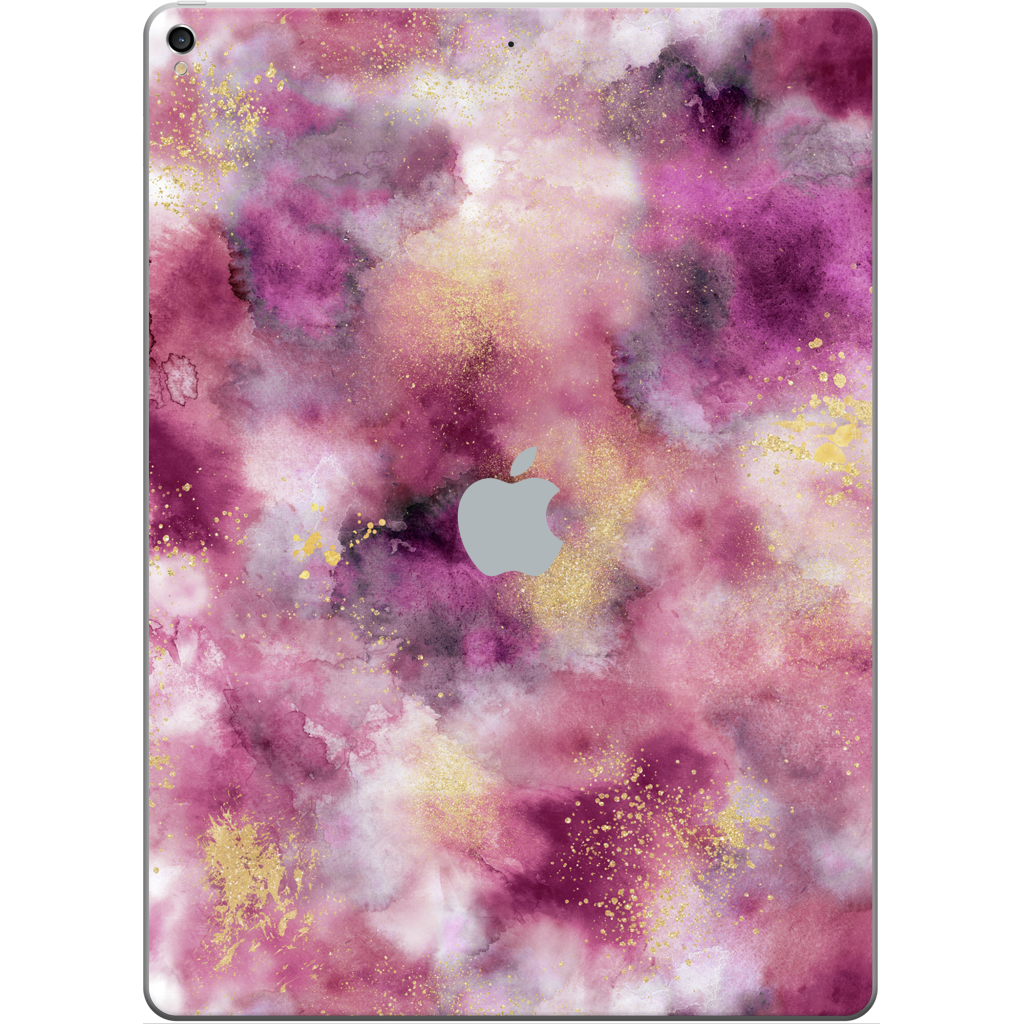 Watercolor Marble Pink Gold iPad Skin