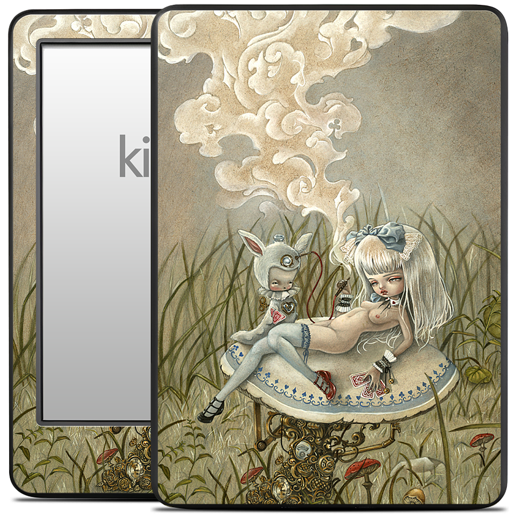 Alice and the Caterpillar Kindle Skin