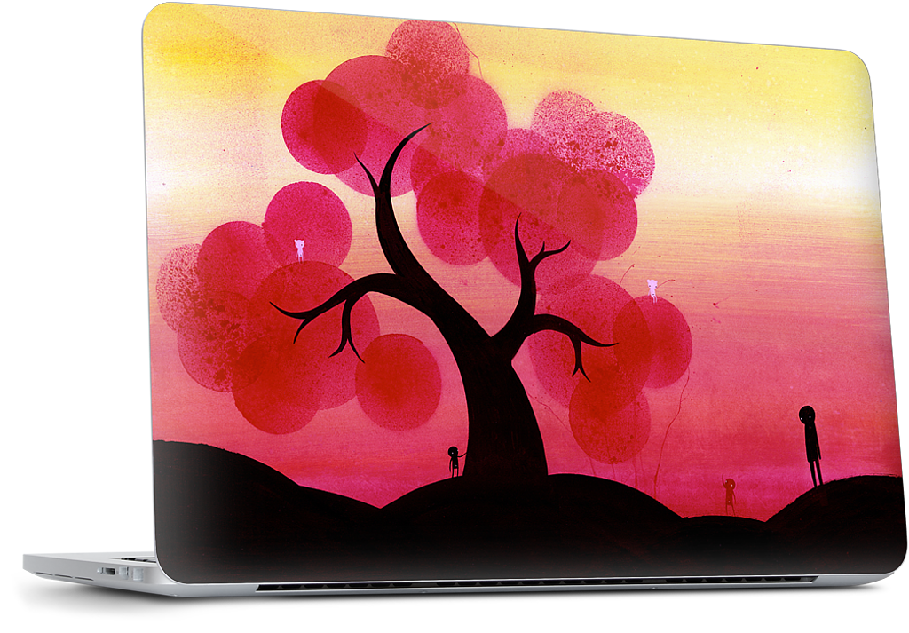 Red Blossoms Dell Laptop Skin