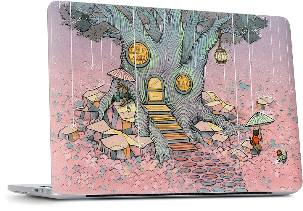 Rainy Day In The Library Dell Laptop Skin