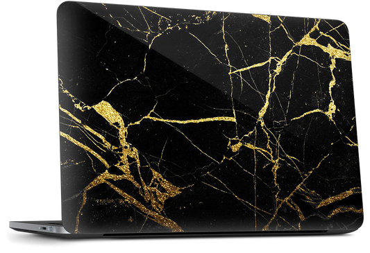 Black and Gold Marble Dell Laptop Skin
