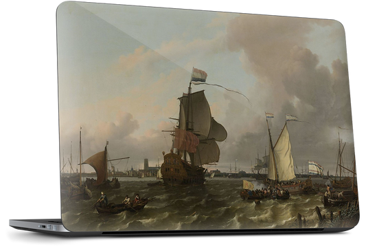 The Warship Brielle on the Maas Rotterdam Dell Laptop Skin