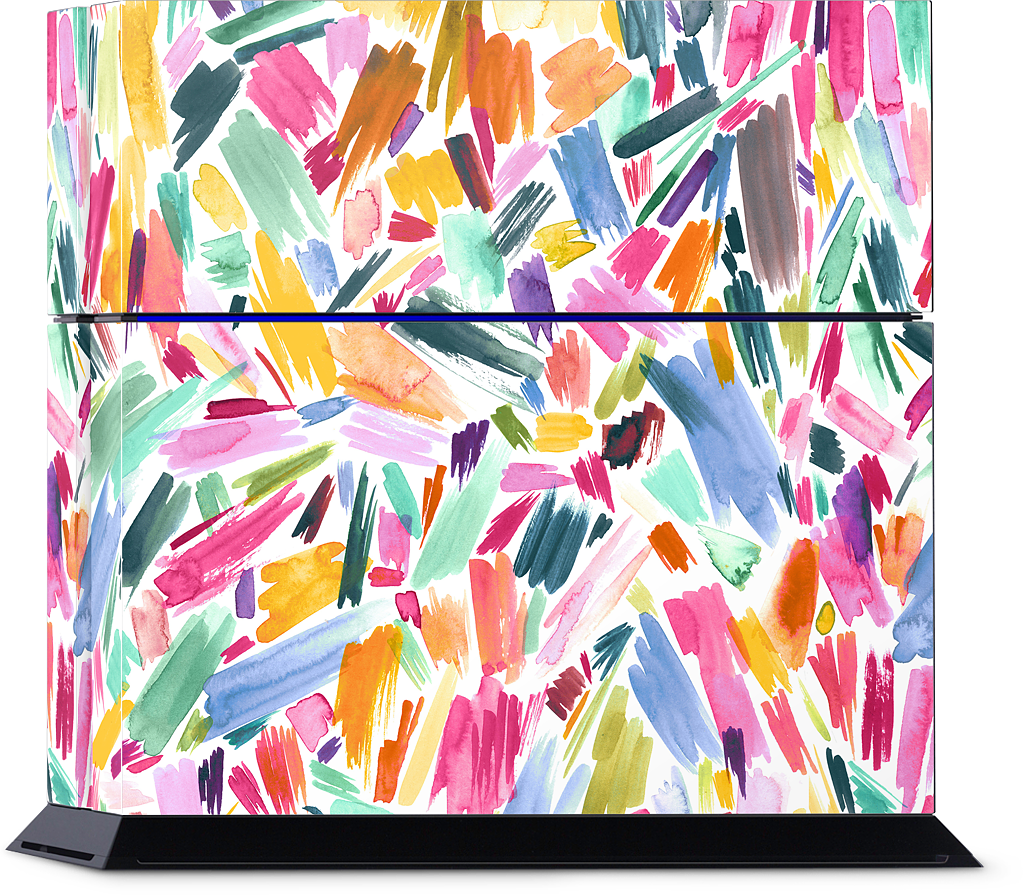 Colorful Abstract Strokes PlayStation Skin